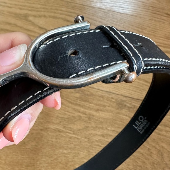 Leather riding belt - Picture 2 of 3